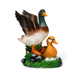 Садовая фигура из полистоуна «Утка с селезнем», 35 см