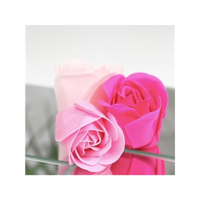 Мыльные розочки, цветные оттенки, набор 18 шт.