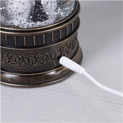 Светодиодная фигура «Фонарь со снеговиками» 14×27×14 см, пластик, батарейки ААх3 (не в комплекте), USB, свечение тёплое белое