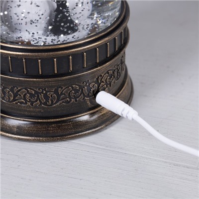 Светодиодная фигура «Фонарь со снеговиками» 14×27×14 см, пластик, батарейки ААх3 (не в комплекте), USB, свечение тёплое белое