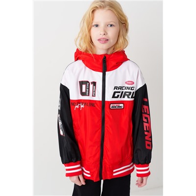 Куртка текстильная с полиуретановым покрытием для девочек (ветровка) PLAYTODAY, 1240551