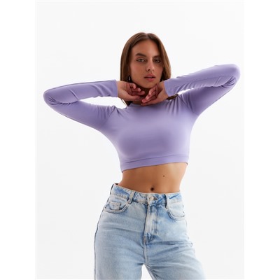 Лонгслив женский MINAKU: Casual Collection, сиреневый, размер 44
