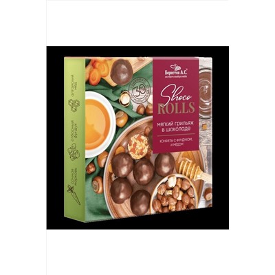 Конфеты "Shoco Rolls" с фундуком, цукатами моркови и медом 135г ЭКОПРОДУКТЫ, 1183565