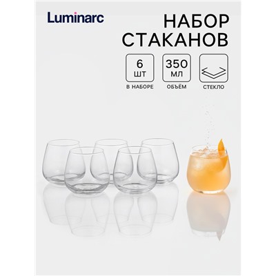 Стаканы Luminarc «Габи», 350 мл, набор 6 шт., стекло, прозрачные