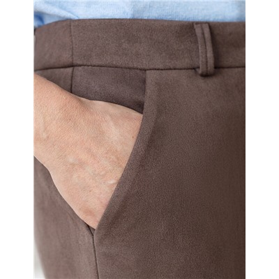 Прямы брюки из искусственной замши