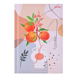 Записная книжка А6 64л. "Персики в вазе" 7БЦ,глянц.ламинирование, цвет.мелов.обл.