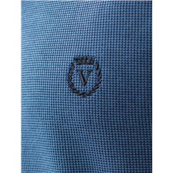 Лонгслив из фактурного трикотажа с плетеным воротником поло с застежкой на пуговицы