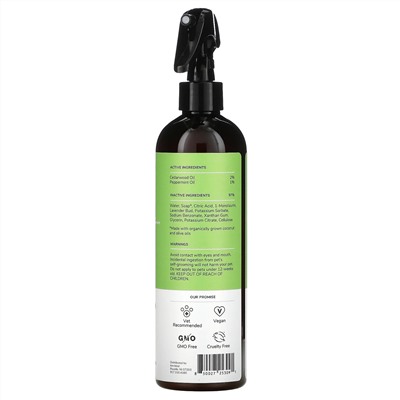 Kin+Kind, Flea + Tick Prevent, Dog + Cat Protect Spray, Lavender, 12 fl oz (354 ml)