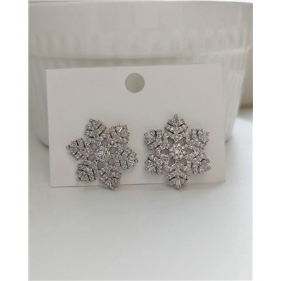 Серьги Снежинки