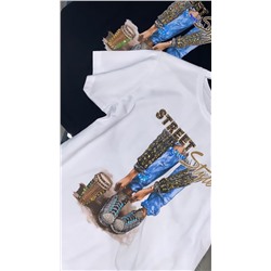 футболка со стразами