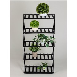 Стеллаж универсальный, 5 полок, 50×25×89 см, напольный, открытый, чёрный, Greengo