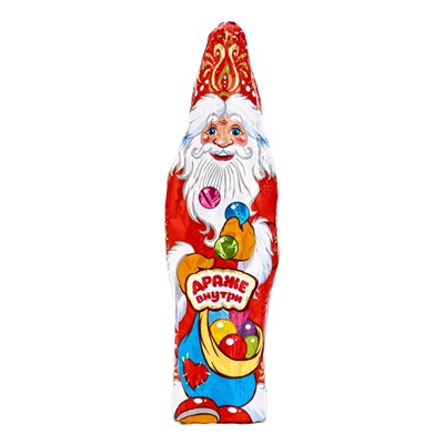 Фигурный шоколад «Дед мороз», с драже внутри, кондитерская глазурь, 80 г