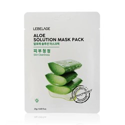 Тканевая маска для лица с Алоэ Вера LEBELAGE, 25 G