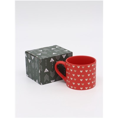 Кружка чайная керамическая «Сердечки», 320 мл, ручная работа