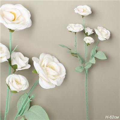 Цветок искусственный БЕЛЫЙ 62 см / ZHQ-6 /уп 200/ 5 цветков