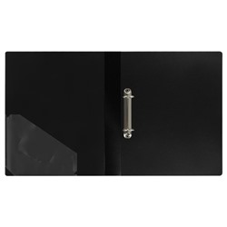 Папка пластиковая 2 кольца 40мм ММ-30599 "Стандарт" черная 700мкм Стамм