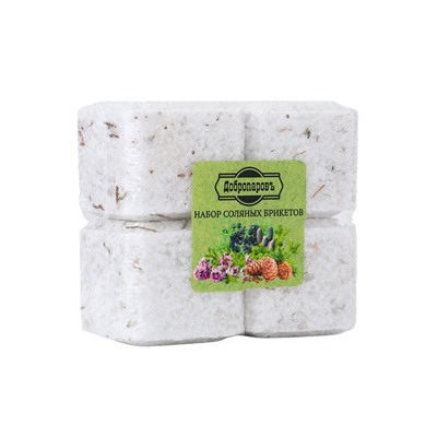 Соляной брикет набор 4 шт. "Можжевельник, чабрец, кедр, пихта« по 200 г »Добропаровъ"