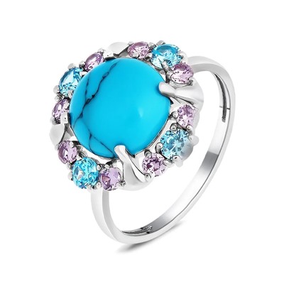 Кольцо, бирюза пресс., СПН4122