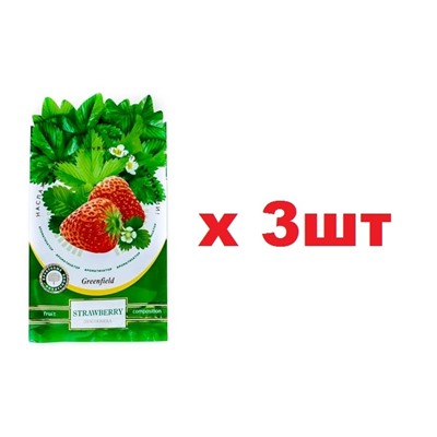 БХ-38 Greenfield Фруктовая композиция.Ароматизатор-освежитель воздуха STRAWBERY 3шт
