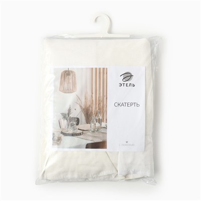 Скатерть «Этель» Ivory, 150×116 ±3 см, 100% лён, 170 г/м²