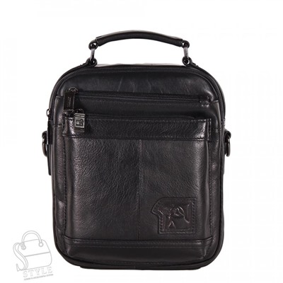 Сумка мужская кожаная 6606SG black Fuzhiniao
