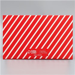 Коробка складная на 2 капкейка с окном «С Новым годом!», 10×16×10 см