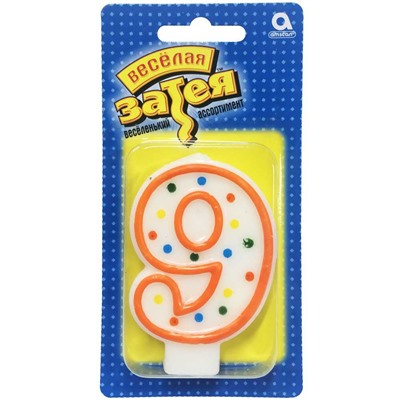 Свеча для торта фигурная - цифра "9"