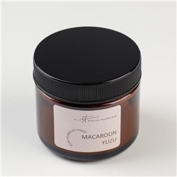 Ароматическая свеча в банке Macaroon yuzu, соевый воск, 50 г, печенье и юзу