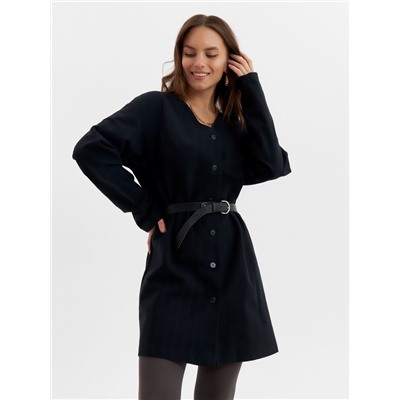 Платье оверсайз миди женское MINAKU: Modern classic, темно-синее, размер 48