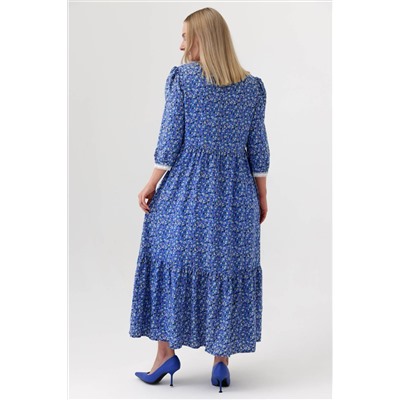 Платье штапель  6104/05/Джинсовый