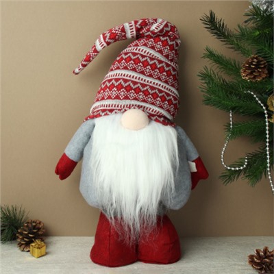 Новогоднее украшение Гном на телескопических ножках 44/72 см / FFAN21941 /уп 48/
