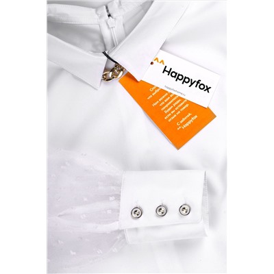 Нарядная блузка для девочки с длинным рукавом Happyfox