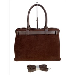 Женская сумка из искусственной замши, цвет тёмно коричневый