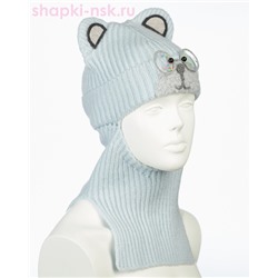 01-48-H Балаклава-шлем для девочки флис (50-52)