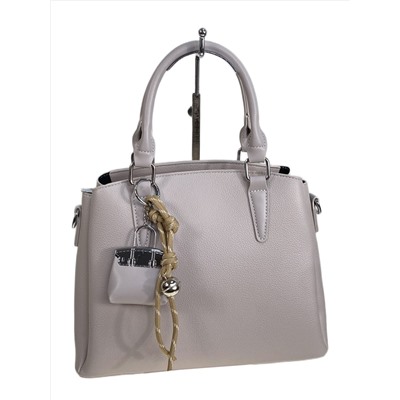 Женская сумка из искусственной кожи, цвет светло серый