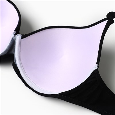 Купальник раздельный бельевой на завязках женский, чёрный, размер 58