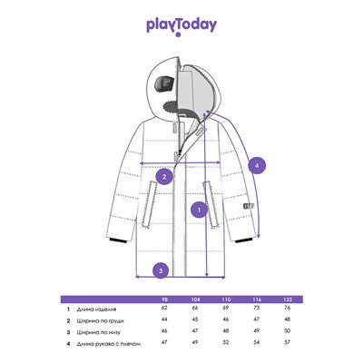Пальто текстильное с полиуретановым покрытием для девочек