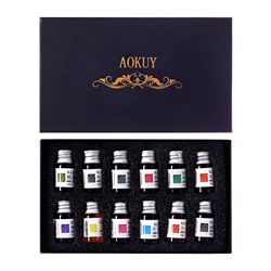 Набор чернил для рисования, 12 штук, 12 цветов, 7 мл