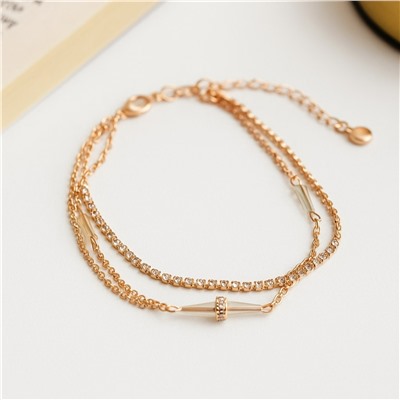 Браслет цепочка на ногу с камнями, арт.007.220