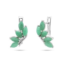Серьги из серебра изумруд, Явь