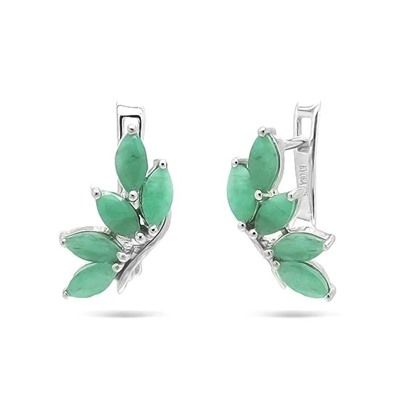 Серьги из серебра изумруд, Явь