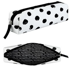 Пенал-косметичка 195х60х55 мм 72680 "ПРИНТ ГОРОХ" искусств. кожа,цифровая печать Феникс