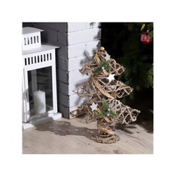 Светодиодная фигура «Ёлка» 32×44×10 см, металл, текстиль, батарейки ААх2 (не в комплекте), свечение тёплое белое