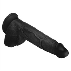 Черный фаллоимитатор Beefy Brad 9’’ Dildo with Balls - 22,4 см.