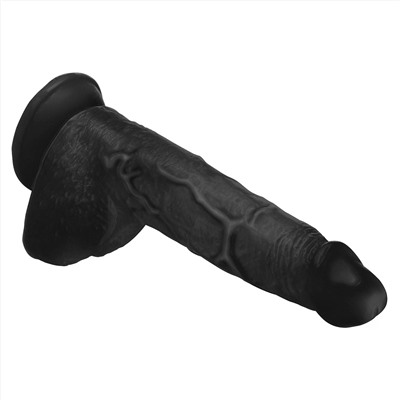 Черный фаллоимитатор Beefy Brad 9’’ Dildo with Balls - 22,4 см.