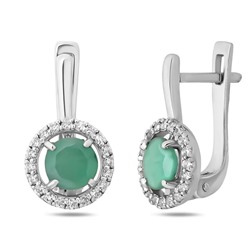 Серьги, изумруд берилл, Ю-СГ200М55