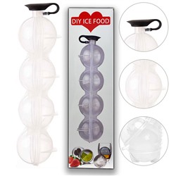 Форма для льда в виде шара 4 ячейки