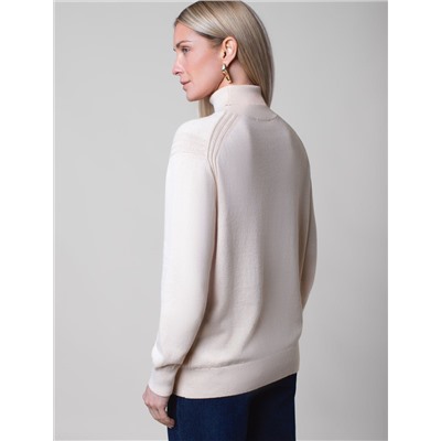 Свитер тонкой вязки из хлопка с кашемиром