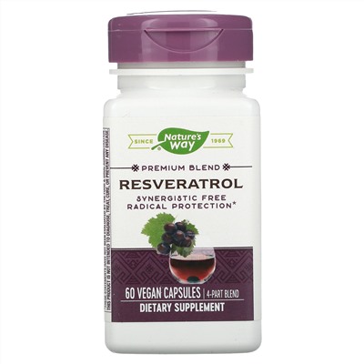Nature's Way, Resveratrol, 60 Vegan Capsules
