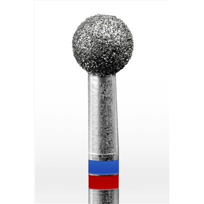 Manita Professional Фреза алмазная шар для аппаратного маникюра 866.104.001.036.040 ФАШ-4,0MC, сине-красные насечки, ø 4 мм, 5 шт. KRISTALLER, 1231198